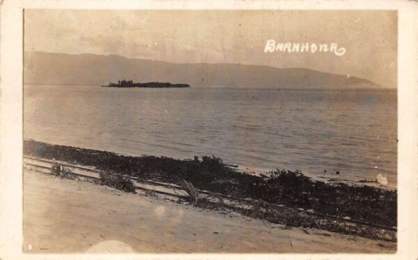 Barahona Santo Domingo Beach Scene Birds Eye View Real Photo Postcard AA95757