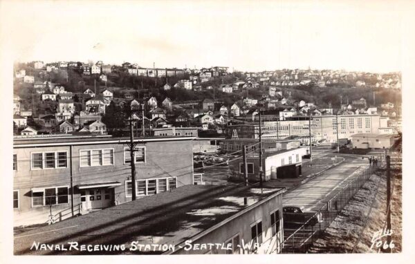 Seattle Washington Naval Receiving Station Real Photo Vintage Postcard AA95776