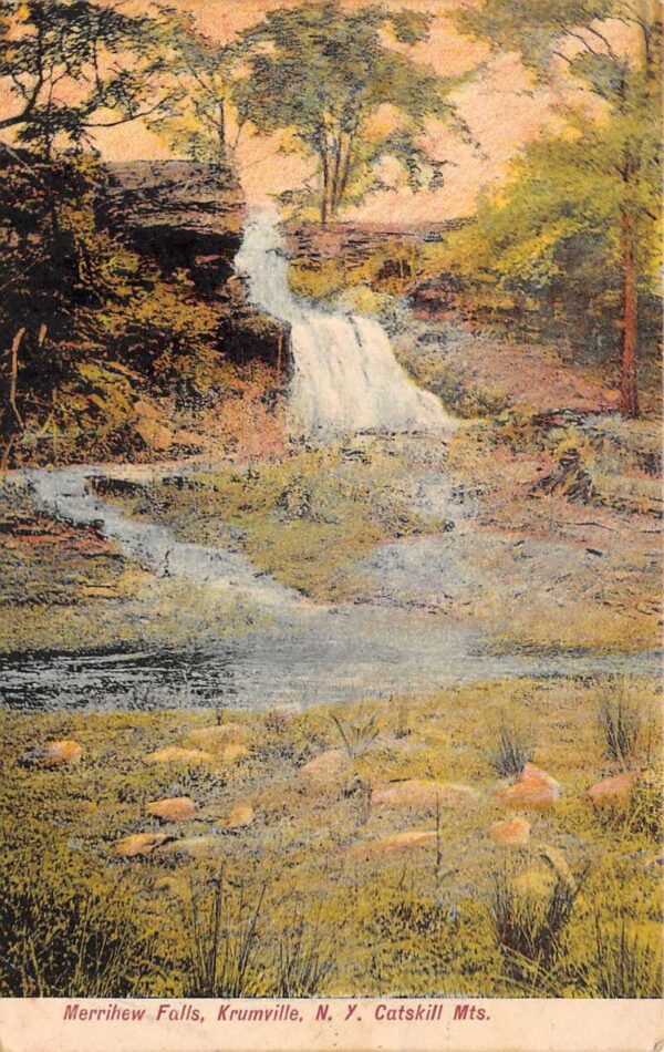 Krumville New York Catskill Mts Merrihew Falls Vintage Postcard AA95780