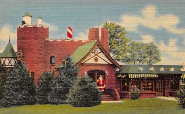 Santa Claus Indiana Santa Claus Castle Gift Shop Vintage Postcard AA95858