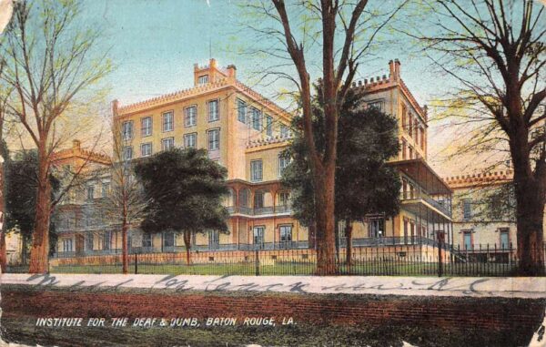 Baton Rouge Louisiana Institute for Deaf and Dumb Vintage Postcard AA95862