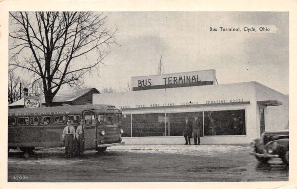 Clyde Ohio Bus Terminal Vintage Postcard AA95866