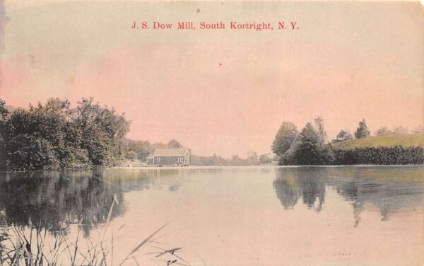 South Kortright New York JS Dow Mill Scenic View Vintage Postcard AA95878