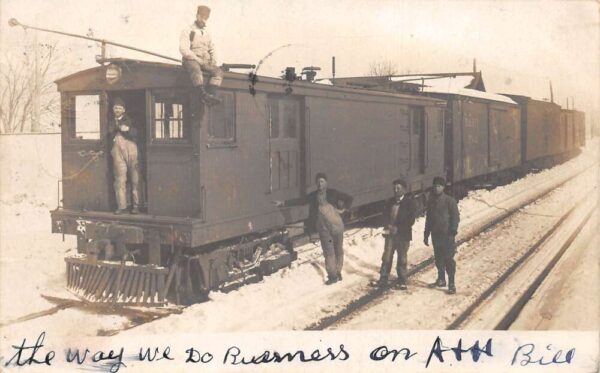 Albany New York Albany Hamilton Railroad Engineers Real Photo Postcard AA95945