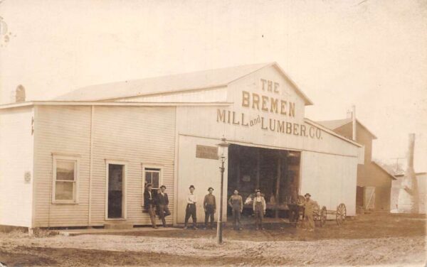 Bremen Ohio Mill and Lumber Co Real Photo Vintage Postcard AA95952