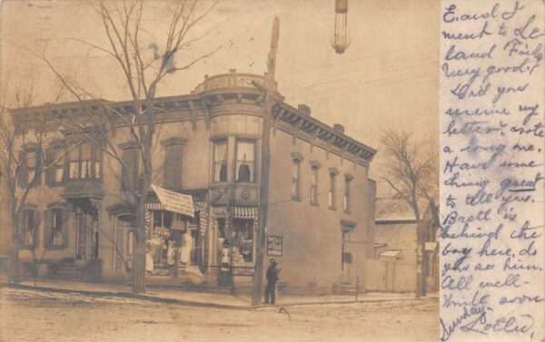 Troy New York General Store Red Star Stamps Sign Real Photo Postcard AA95955