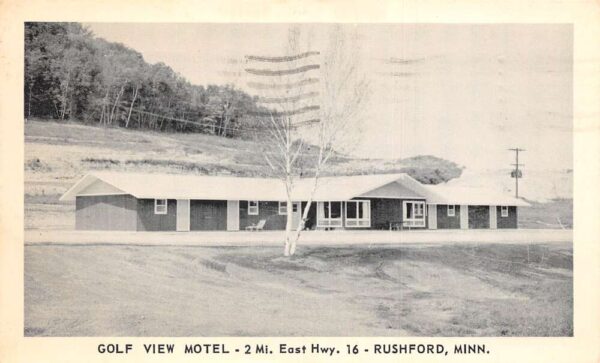 Rushford Minnesota Golf View Motel Vintage Postcard AA95961