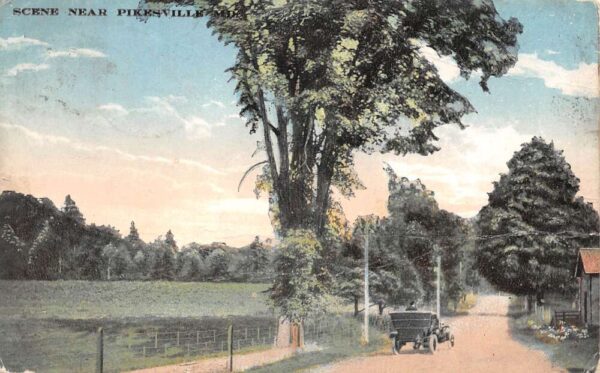 Pikesville Maryland Car on Scenic Road Vintage Postcard AA95963