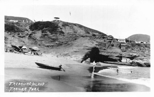 Laguna Beach California Treasure Island Trailer Park Real Photo PC AA95976