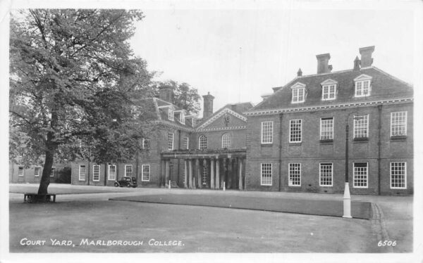 Marlborough England College Court Yard Real Photo Vintage Postcard AA95986