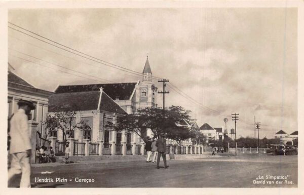 Willemstad Curacao Hendrik Plein Temple Emanu-El Jewish Real Photo PC AA95996