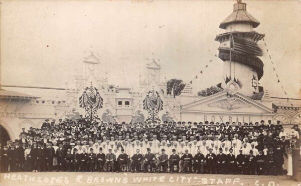 Manchester England White City Staff Real Photo Vintage Postcard AA96013