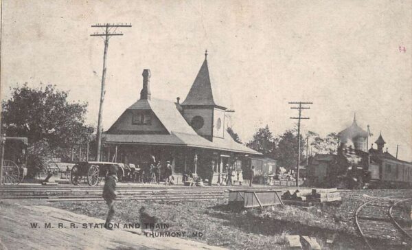 Thurmont Maryland WMRR Train Station Vintage Postcard AA96017