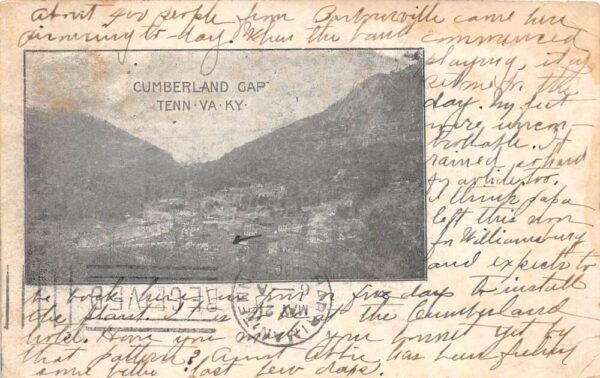 Cumberland Gap Tennessee Birds Eye View Vintage Postcard AA96020