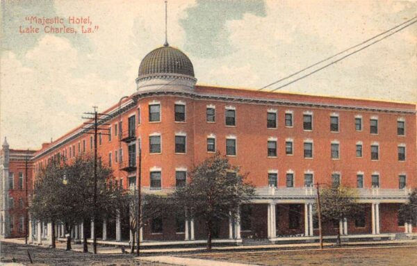 Lake Charles Louisiana Majestic Hotel Vintage Postcard AA96030