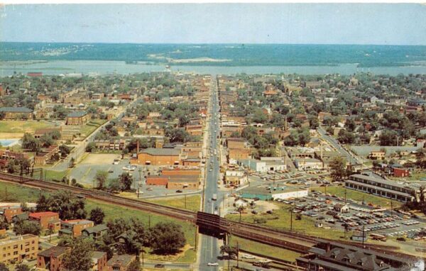 Alexandria Virginia King Street Aerial View Vintage Postcard AA96036