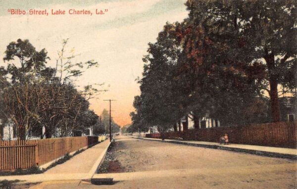 Lake Charles Louisiana Bilbo Street Vintage Postcard AA96137