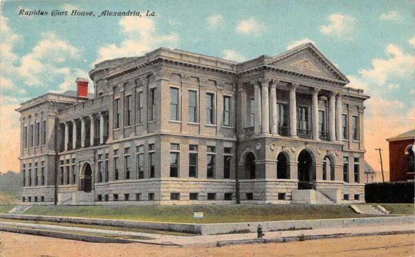 Alexandria Louisiana Court House Vintage Postcard AA96139