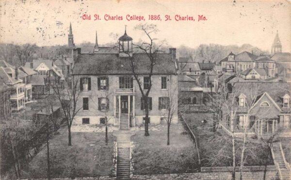 St Charles Missouri Old St Charles College Vintage Postcard AA96147