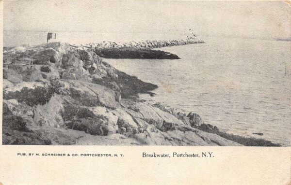 Pottchester New York Breakwater Scenic View Vintage Postcard AA96148