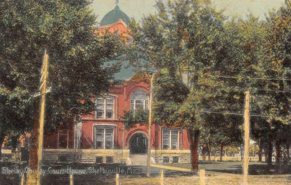 Shlebyville Missouri Court House Vintage Postcard AA96150