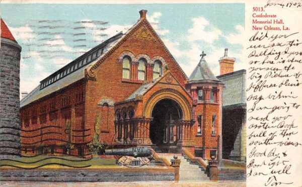 New Orleans Louisiana Confederate Memorial Hall Vintage Postcard AA96155