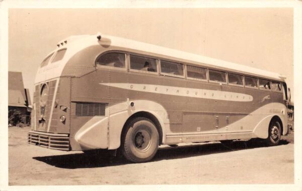 Greyhound Lines Bus Transportation Real Photo Vintage Postcard AA96170