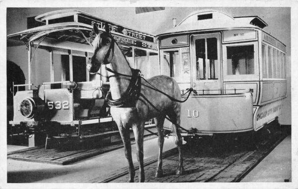 Chicago Illinois Museum of Science and Industry Trolley Car Postcard AA96186