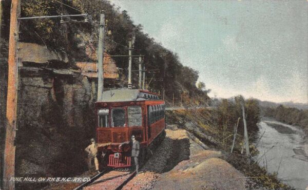 New Castle Pennsylvania Pine Hill PHBNC Ry Trolley Car Vintage Postcard AA96235