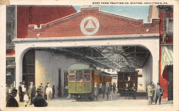 Uniontown Pennsylvania West Penn Traction Co Station Trolley Car PC AA96238