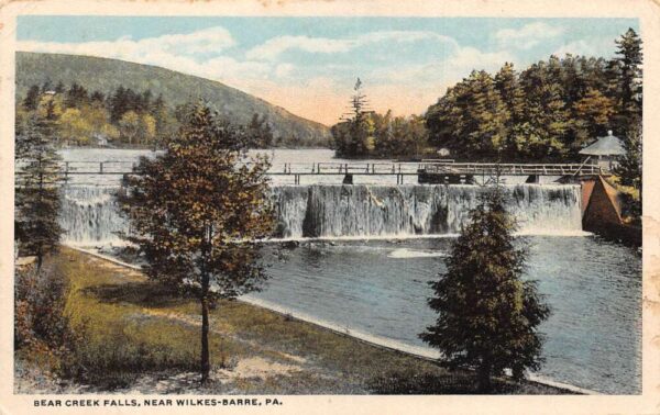 Wilkes-Barre Pennsylvania Bear Creek Falls Scenic View Vintage Postcard AA96253