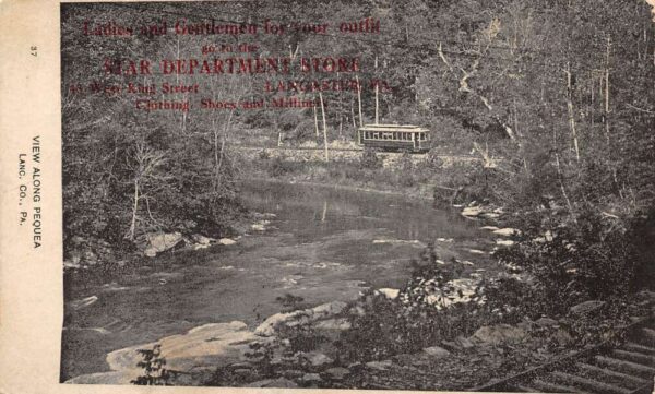 Pequea Pennsylvania Trolley Street Car Scenic View Vintage Postcard AA96260