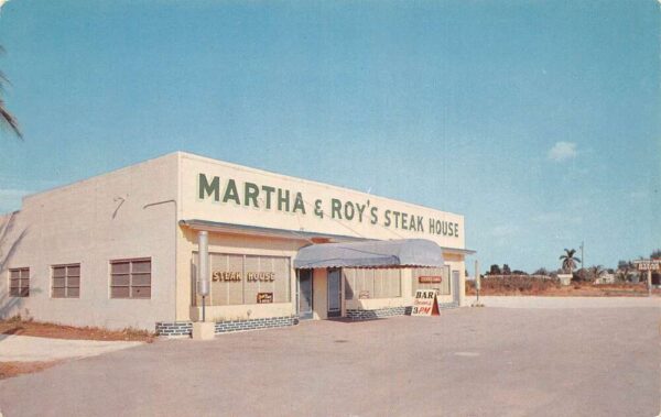 Ojus Florida Martha and Roys Steak House Restaurant Vintage Postcard AA96331