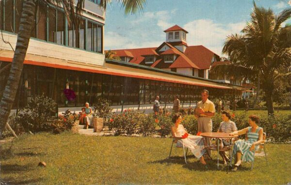 Naples Florida Naples Hotel Garden View Vintage Postcard AA96335