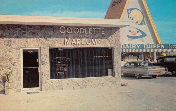 Naples Florida Goodlette and Marcum Realtors Dairy Queen Postcard AA96344