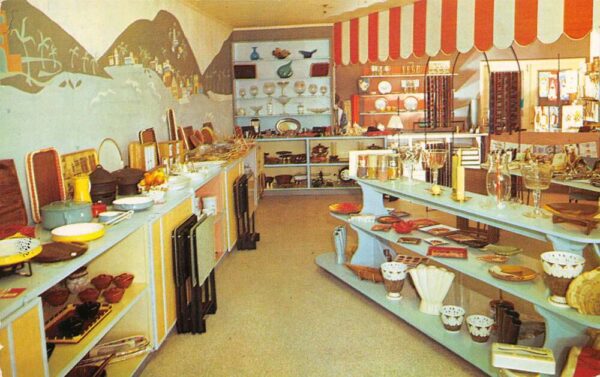 Naples Florida The Gallery Gift Shop Kitchen Ware Glass Vintage Postcard AA96347