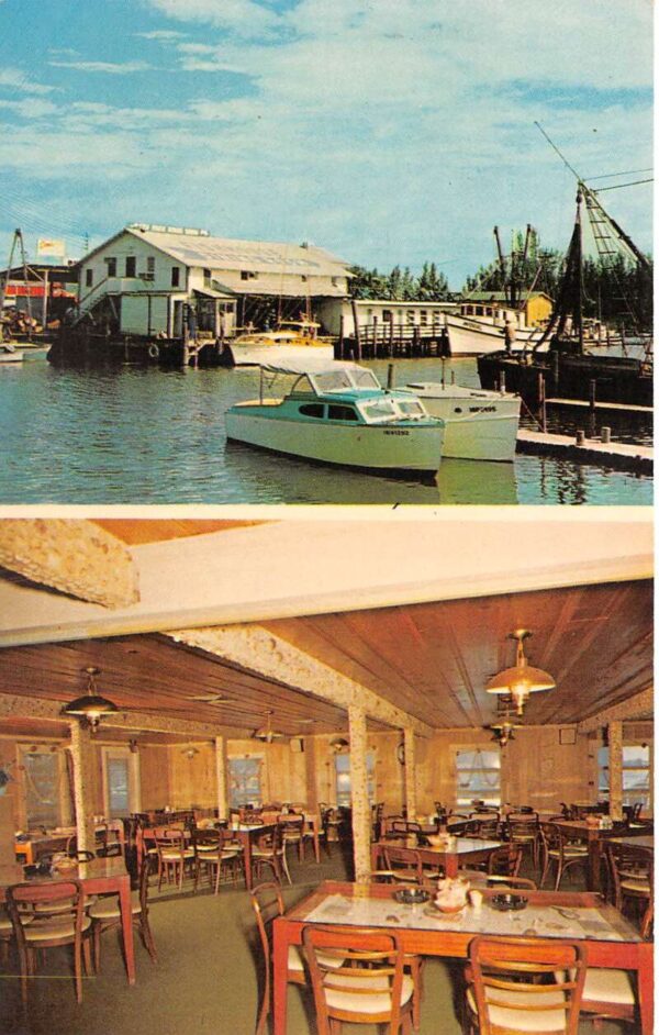 Naples Florida Fishhouse Dining Room Restaurant Vintage Postcard AA96350