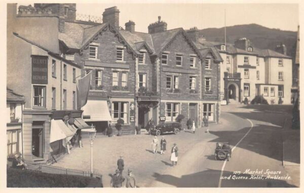 Ambleside England Market Square Real Photo Vintage Postcard AA96353