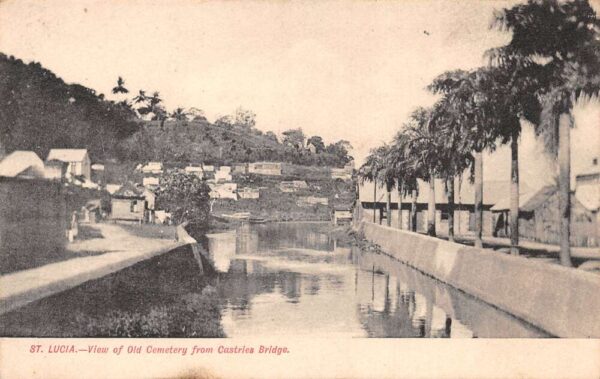 St Lucia Castries Bridge Scenic View Vintage Postcard AA96355