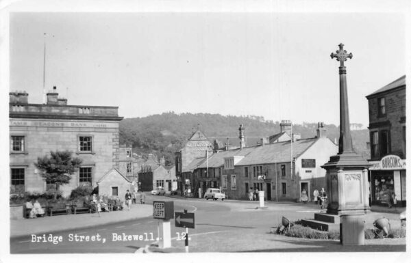 Bakewell England Bridge Street Real Photo Vintage Postcard AA96357