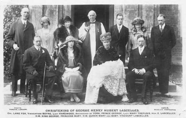 Christening of George Henry Hubert Lascelles Real Photo Postcard AA96361