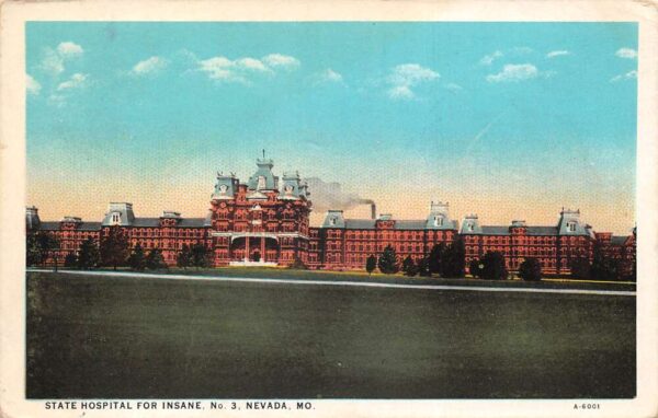 Nevada Missouri State Hospital for Insane Vintage Postcard AA96364