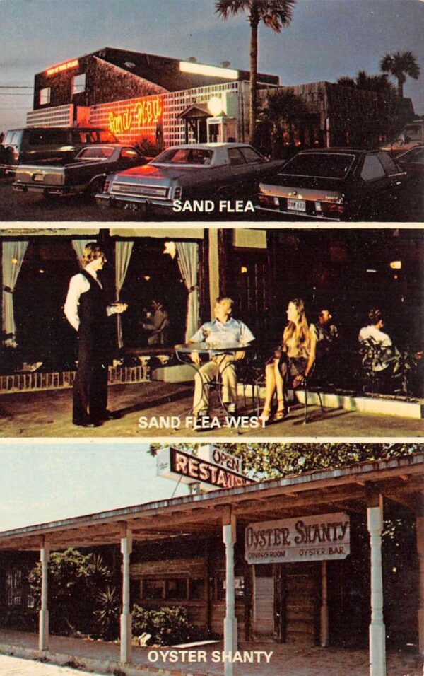 Santa Rosa Island Florida Sand Flea Restaurant Vintage Postcard AA96381