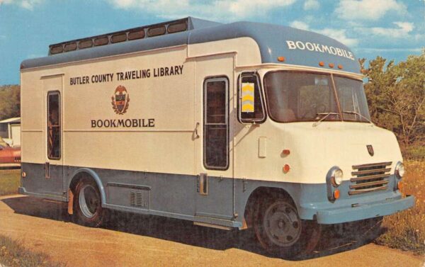 San Antonio Texas Frog Pond Traveling Library Bookmobile Bus Postcard AA96384