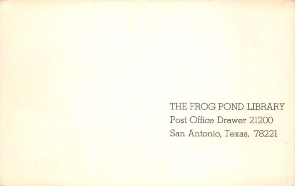 San Antonio Texas Frog Pond Traveling Library Bookmobile Bus Postcard AA96384 - Image 2