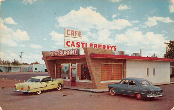 Deming New Mexico Castleberry's Restaurant Vintage Postcard AA96388