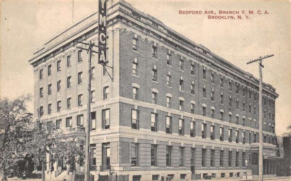 Brooklyn New York Branch YMCA Bedford Ave Vintage Postcard AA96411