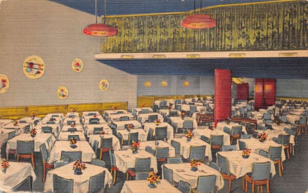 New York City The Fishery Restaurant Dining Room Vintage Postcard AA96415