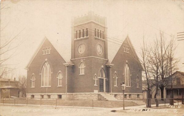 Pleasantville Ohio Church of the Brethren Real Photo Vintage Postcard AA96424