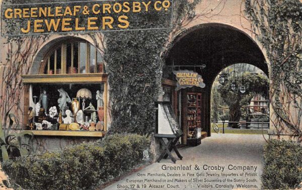 Jacksonville Florida Greenleaf and Crosby Jewelers Vintage Postcard AA96534